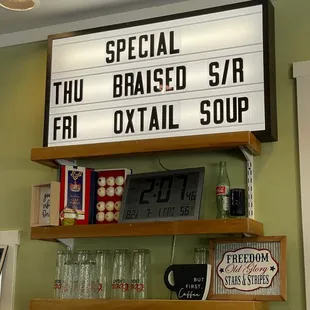 Today&apos;s specials
