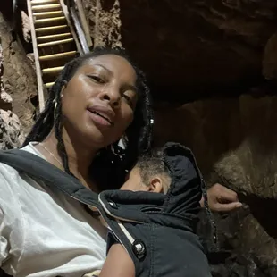 Trying to get back up the cave! I'm out of breath here