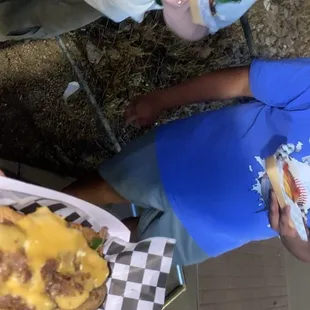 Philly cheesesteak dawg , patty melt dawg, and viva Las Vegas dawg