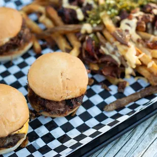 Mob Sliders and Loaded Fries