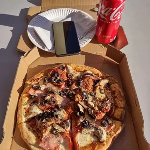 Still tha Best Pizza in Town Yo with beer in tha dough only at Container Park! This is the 'Bugsy Siegel'!!!!