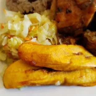 Plantains and cabbage