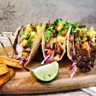 Jerk chicken tacos