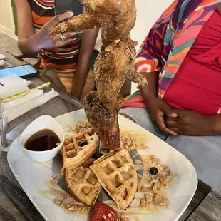 Chicken and waffles