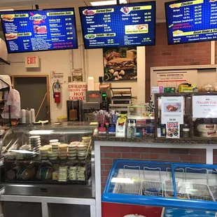 the menus