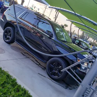 As the carwash attendant put it. This place left my "BLACK BEAUTY" looking fresh. Good price and clean wash. Recommended.