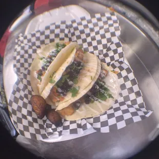 Belizean Fried shrimp tacos