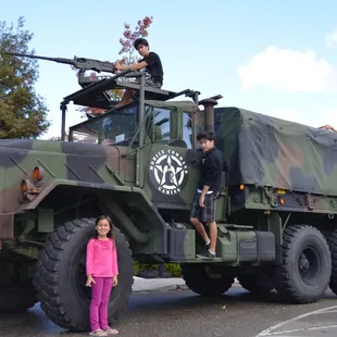Mobile Command game truck II
gun truck with simulated 50 caliber gun.