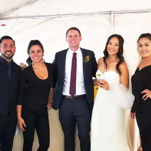Clients Kevin &amp; Angela Cunnane kicking off cocktail hour after their beautiful Pinecrest Ceremony.
