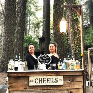 Bartenders Alexis &amp; Nelly at The Pinecrest Chalet.