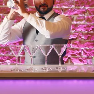 Owner &amp; Operator David Eclevia ready to serve up some ice cold martinis.