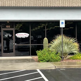 Handicap accessible parking is located right outside the front door.