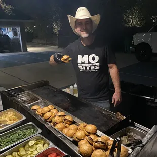 Delicious sliders made on-site!