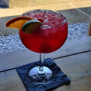 a cocktail on a table