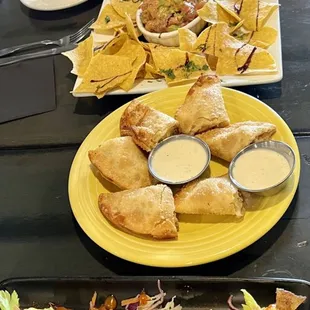 Deviled eggs.  Empanadas.  Tuna tartare.  Raw oysters.