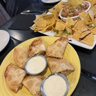 Chicken &amp; street corn empanadas.  Tuna tartare