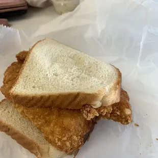 Fish sandwich with two pieces of fish