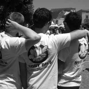 Boys in Moby Tee shirts