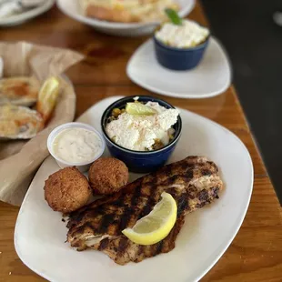 Grouper and street corn