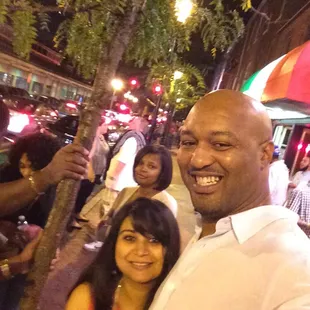 a man and a woman taking a selfie