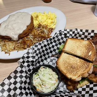 Chicken Fried Steak &amp; Eggs / BLT Classic