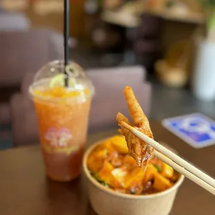 Chân Gà Sốt Thái: "House Special" Chicken Feet w/ Thai sauce | $18