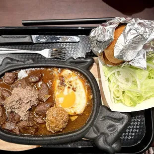 Sizzling beef plate