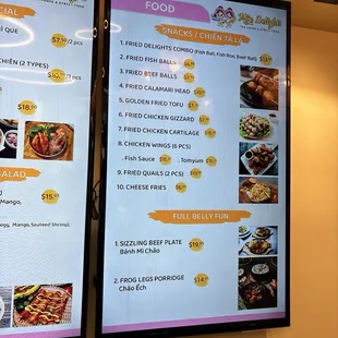 ramen and noodles, menu