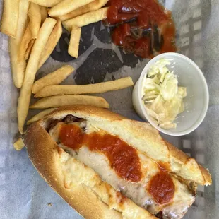 Mom and I split sausage parm, and they split it for us.