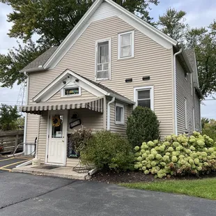 the front of the building