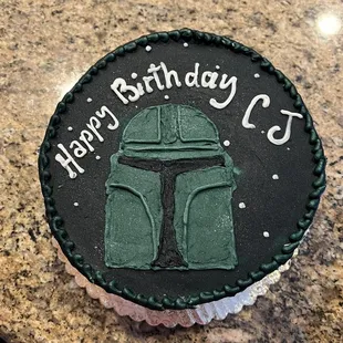 Mandalorian birthday cake