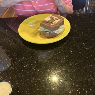 Friend turkey sandwich-nice thick bread