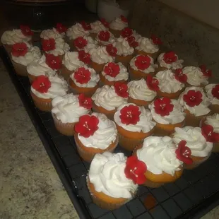 Custom Vanilla Cupcakes with Swiss Meringue Buttercream