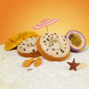 Mango passionfruit mochi donut!