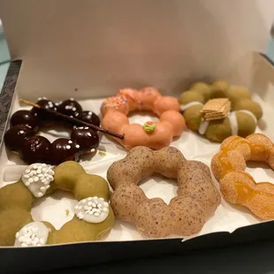a box of assorted donuts