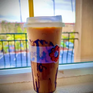Hazelnut iced coffee.