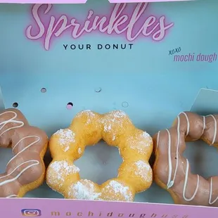 2 chocolate and one funnel cake
