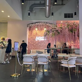 the interior of a coffee shop