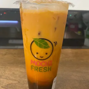 Thai Milk Tea with boba. So good!