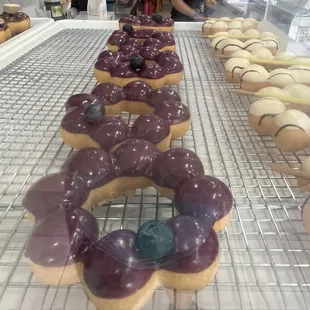 Blueberry mochi donut