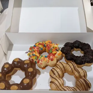 (L-R) Buckeye, Pineapple Fruity Pebbles, Tiramisu, Chocolate