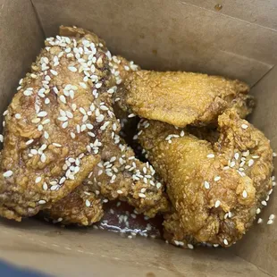 Soy garlic Korean fried chicken wings