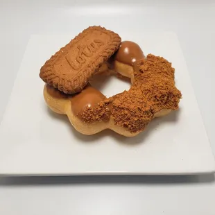 two cookies on a plate