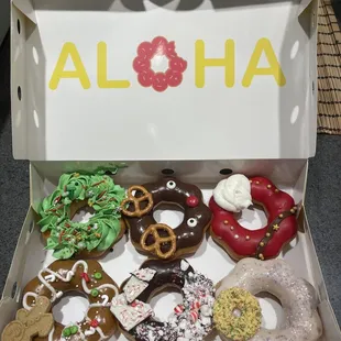 Holiday mochi donuts