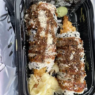 Shrimp tempura roll to-go