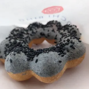 Black Sesame Mochi Donut