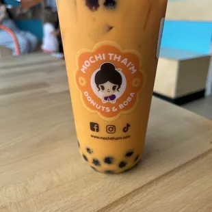 Thai Milk Tea with Boba