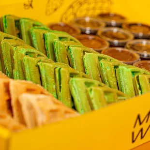 Mochi Waffle Box with Toppings