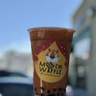 Thai Iced Tea with Boba