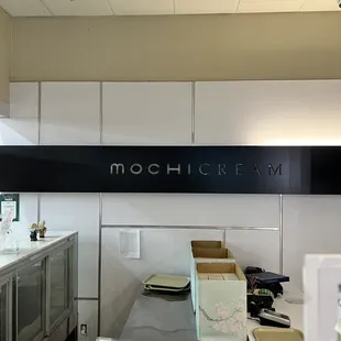 a view of the kitchen from the counter